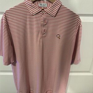 Peter Millar Quail Hollow Men's Polo in Red and White Stripes
